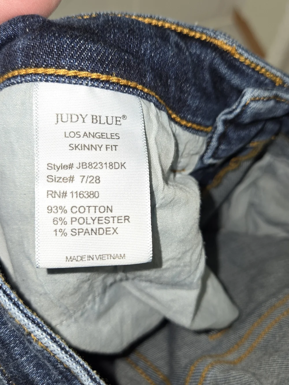 Judy Blue Women’s Dark Blue Button-Fly Skinny Jeans Size 7 (28